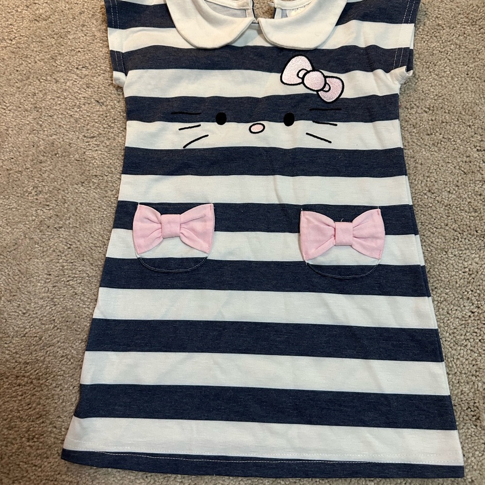 Hello Kitty Striped Dress with Pink Bows